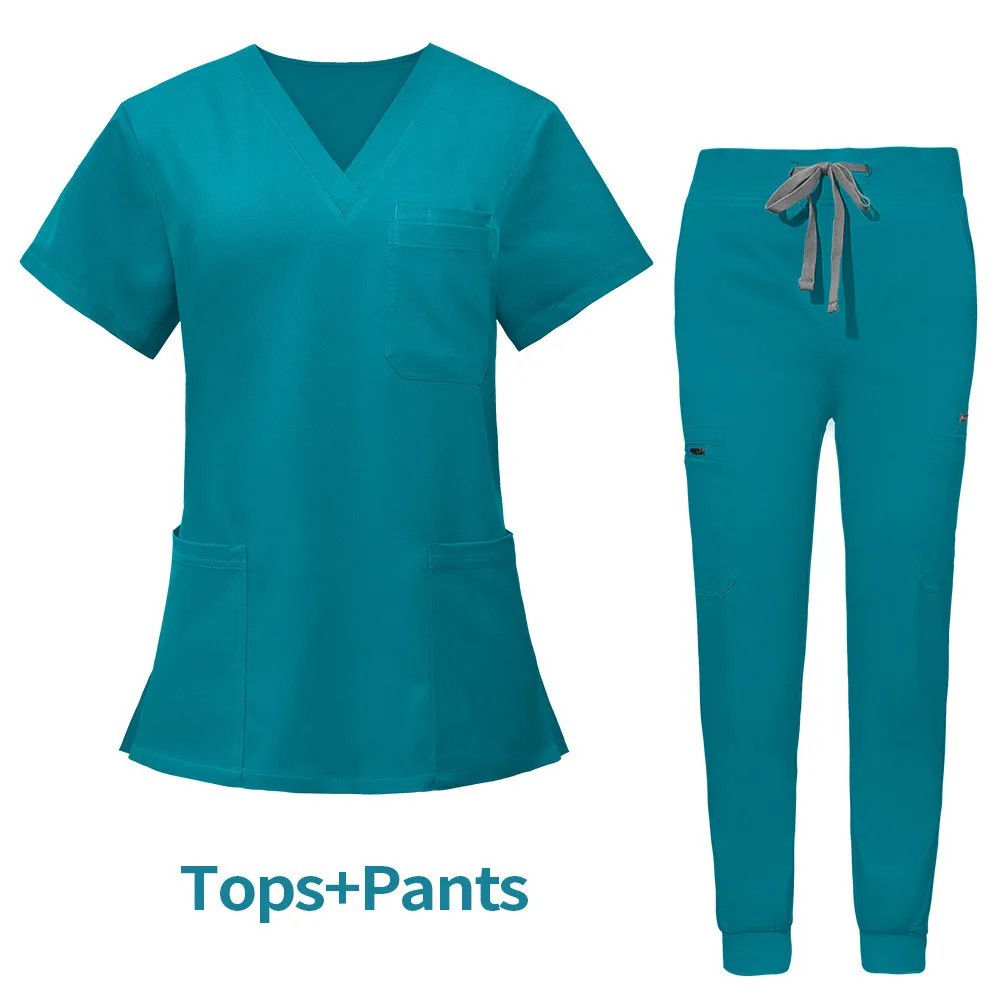 Custom Jogger Plus Size Stretch Scrubs Medical Hospital Uniform Women