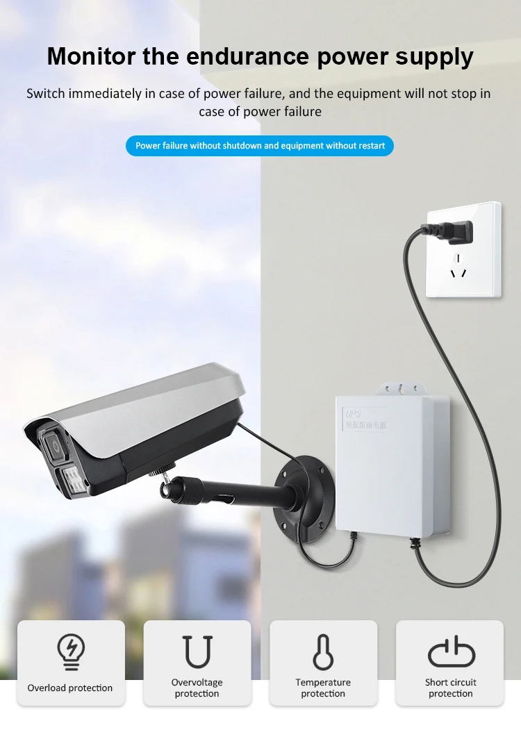 Closed Circuit Television Uninterruptible Power Supply Mini Ups 12v