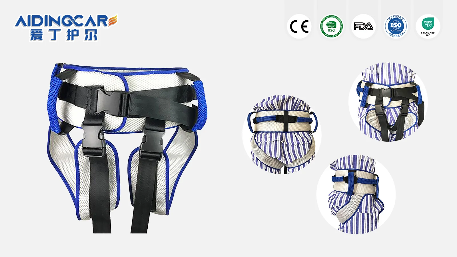 Wholesale Patient Ambulation Assist Secure Transfer Gait Belt Medical - product detail 1