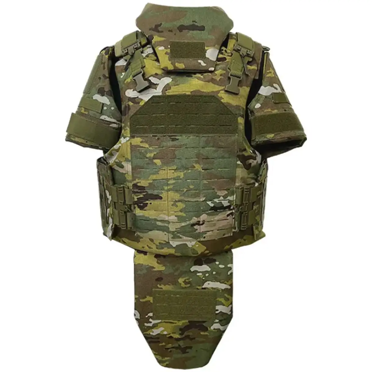 Tactical Full Protection Security Vest Adjustable Molle OutdoorCombatTactical VestSingle - Crotch Bullet - Proof Vest