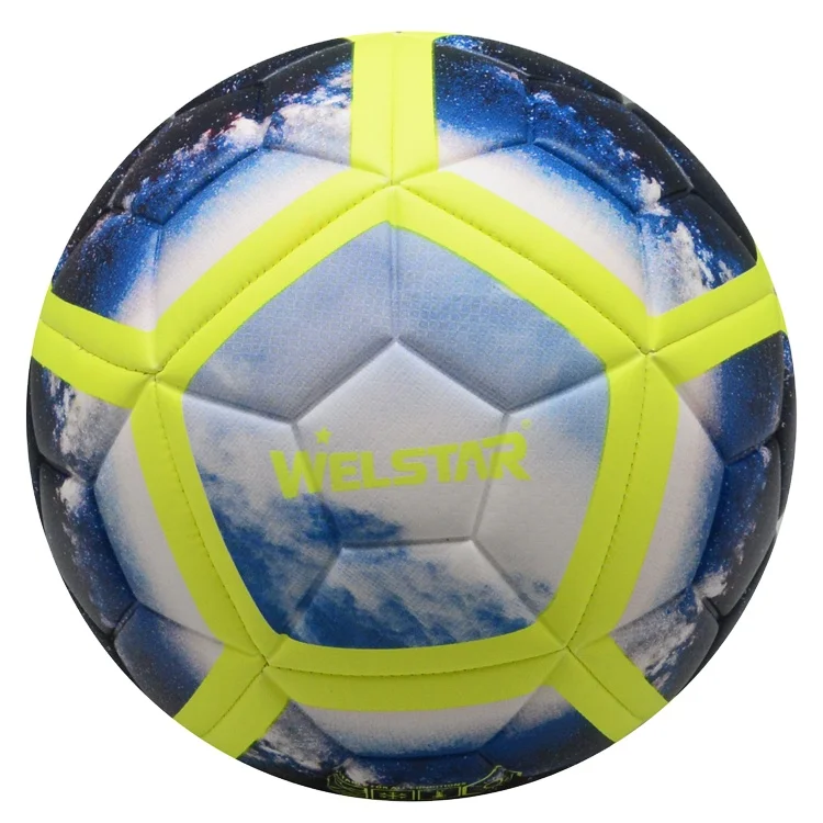 Welstar Custom Full Printing Machine Stitched Ballon De Football with Embossed 12 Panels Football Soccer Training