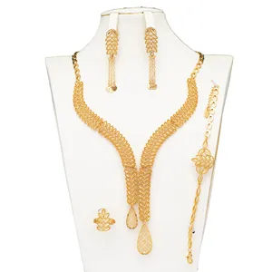 Wedding Accessories for Bride 18k Gold Plated Necklace Jewelry Set for Woman Necklace Fashionable Jewelry Accessories Makings