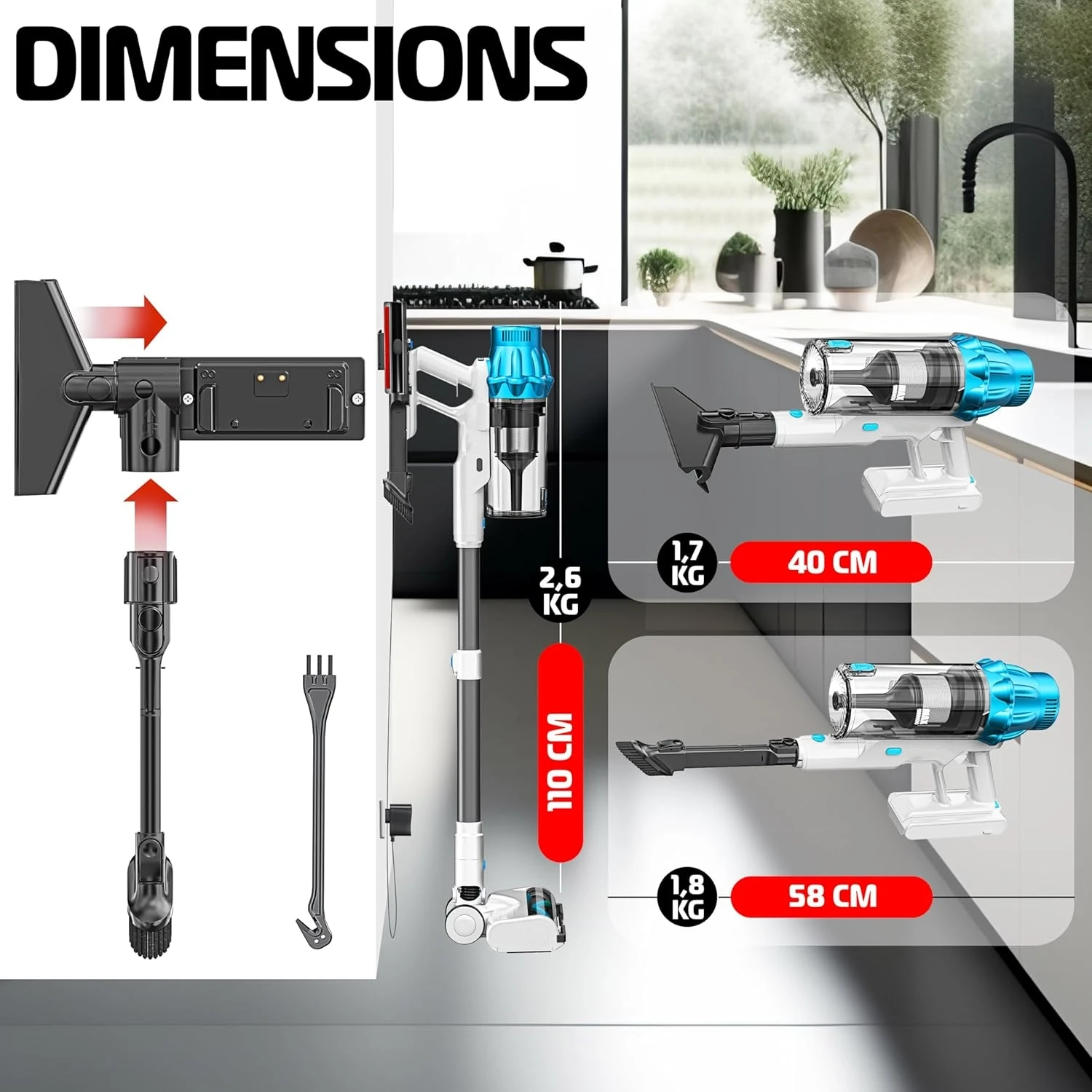 Vacuum Cleaner with High Quality, Factory Manufacturer Customization A34D, 400W, Strong Suction, Sky Blue-white Colour