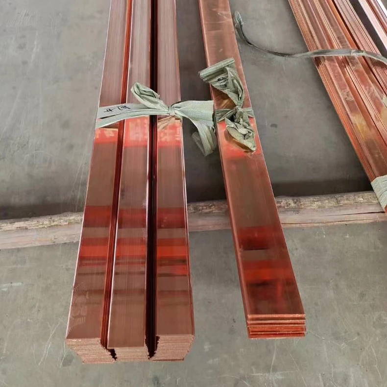 Copper Flat Bars C12200 C18980 C15715 Edge Closing 99.9 Copper Flat Rod 8mm Pure Round Square