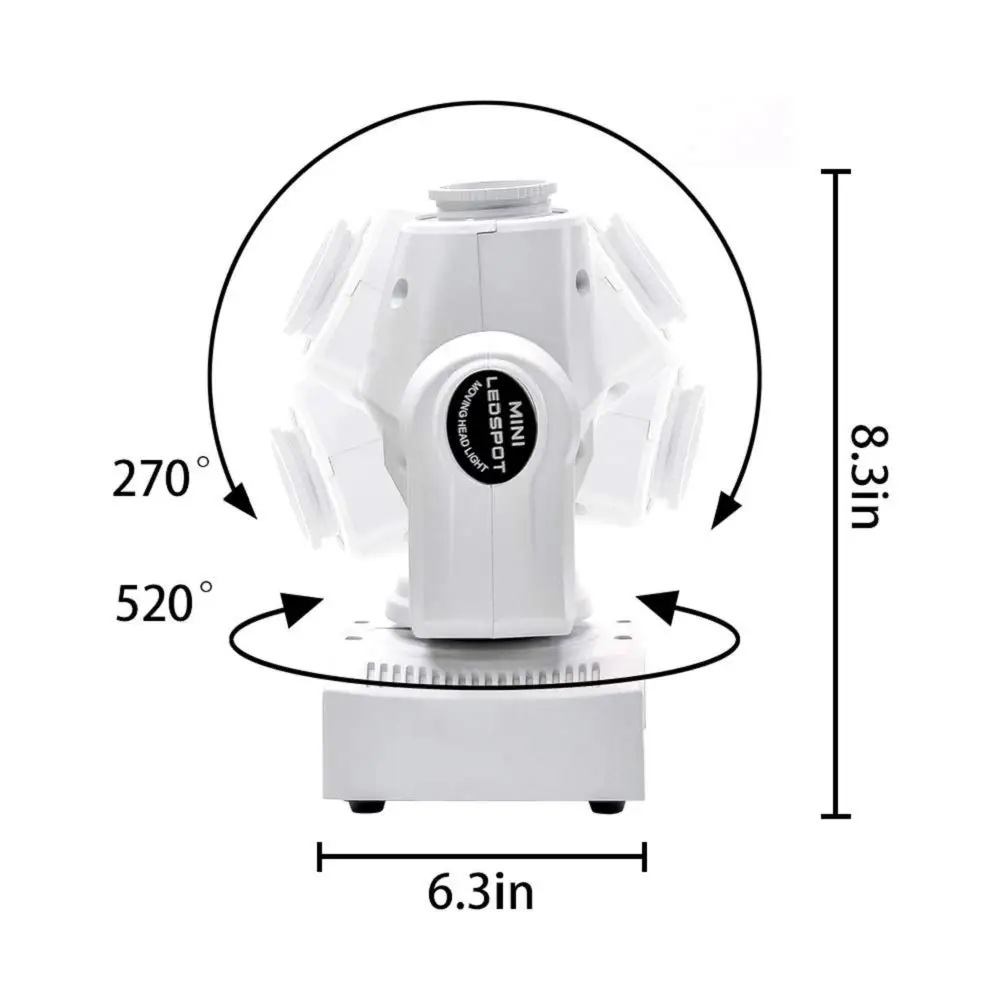 DJ機材 MINI LED SPOT ZQ02015 DJ Lights Moving Head Light 75W LED Stage Light Beam Spot