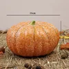 25cm yellow dwarf pumpkin with snowflakes