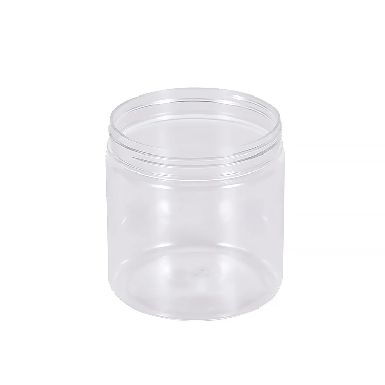 Large 500ml Flat Shoulder Plastic Clear Shampoo Bottle with Pump Body Wash Lotion Skin Care Packaging