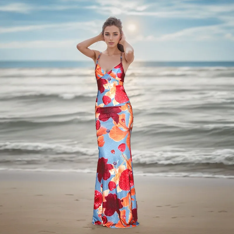 Wholesale American Women Sexy Clothing Summer Ladies Dresses Casual Dress