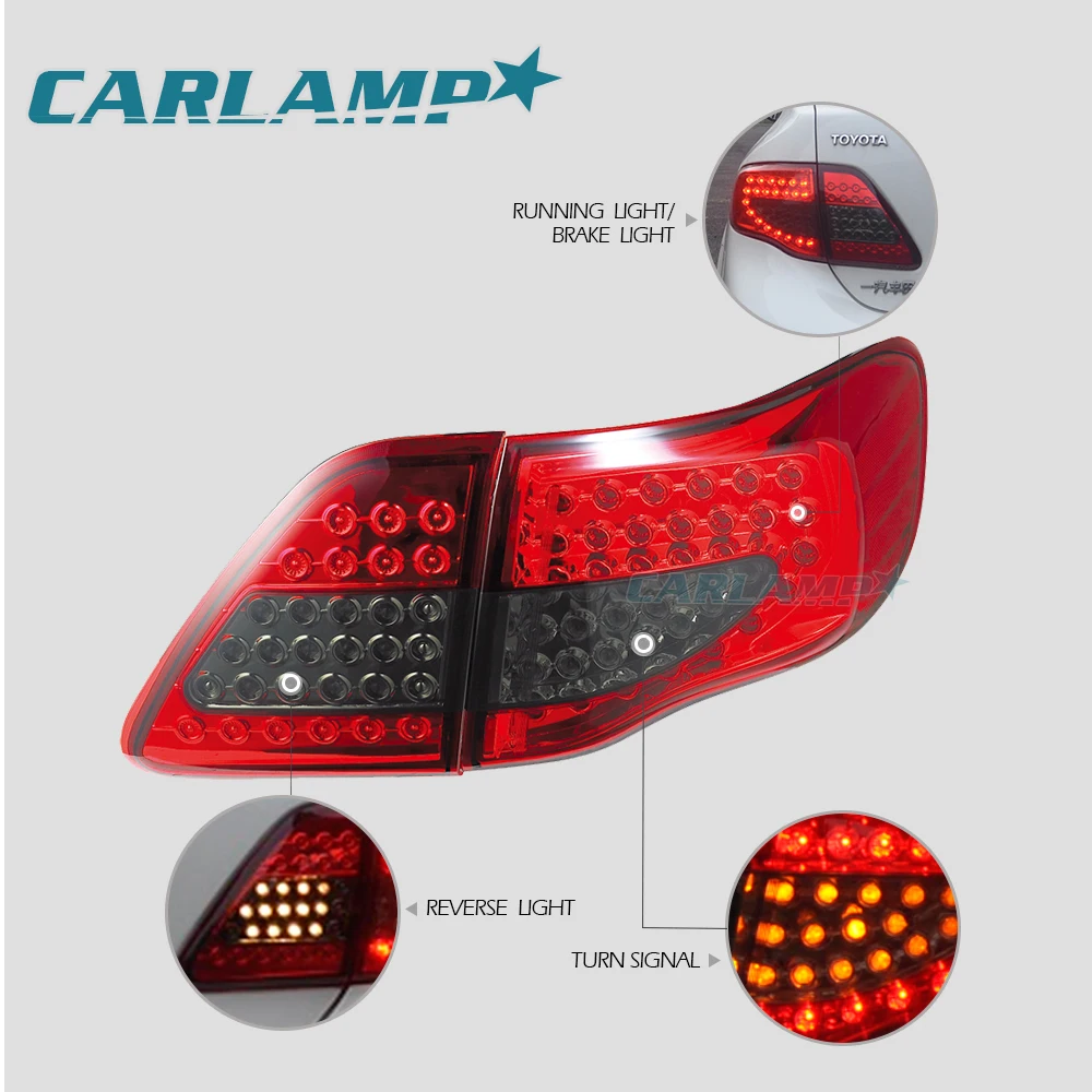 VLAND Factory for Car Taillight  with Running Light Brake Light Reverse Light Turn signal 2008 2009 2010 for Corolla