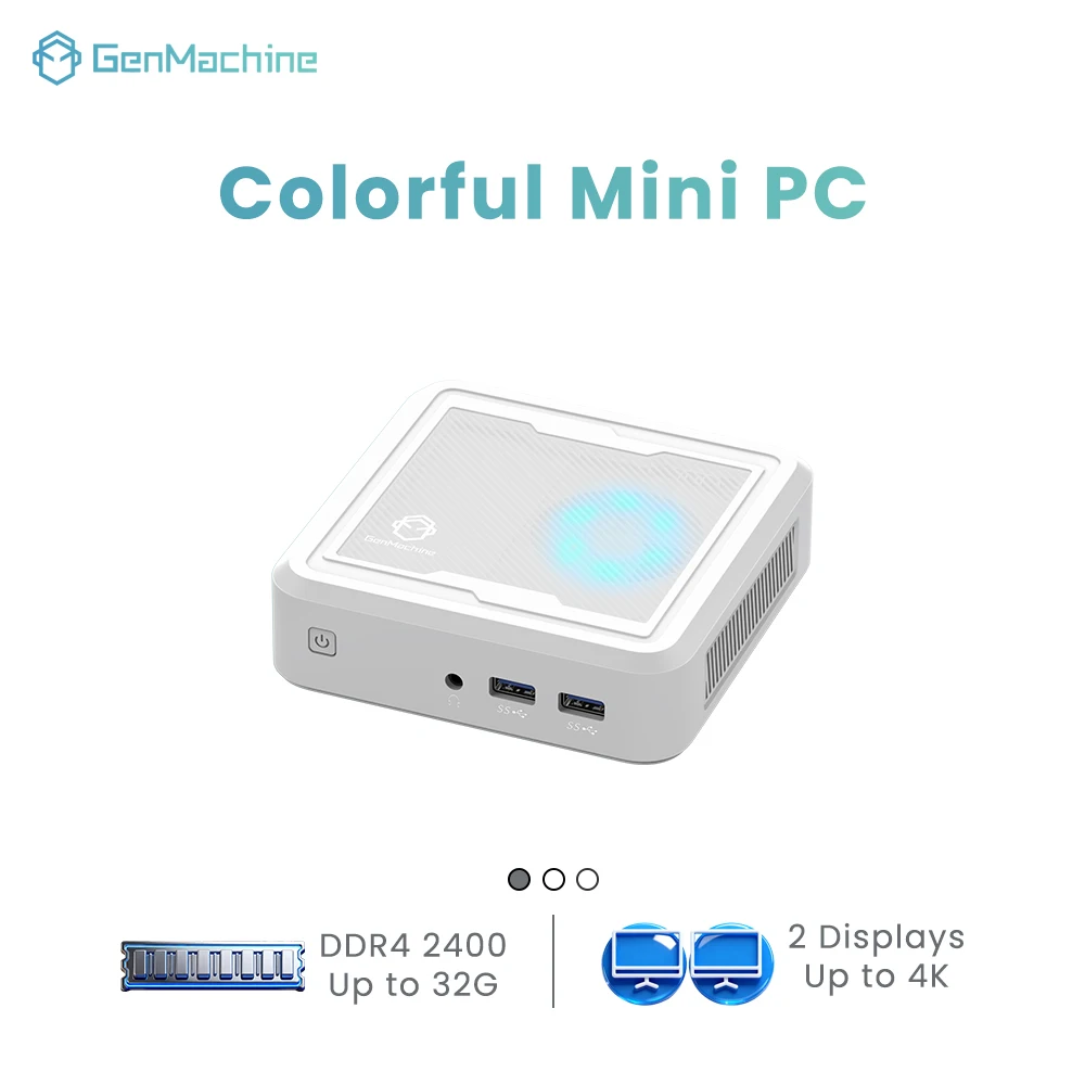 GenMachine Mini PC Ren4000 4500U 2.3GHz - AMD Ryzen 5, 16GB RAM