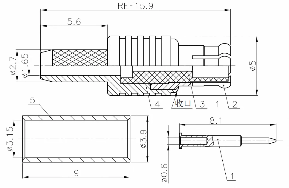 product top class factory supply mcx c j15 male connector mcx male connector crimp rg174 rg316 rg179 cable assemblies-3