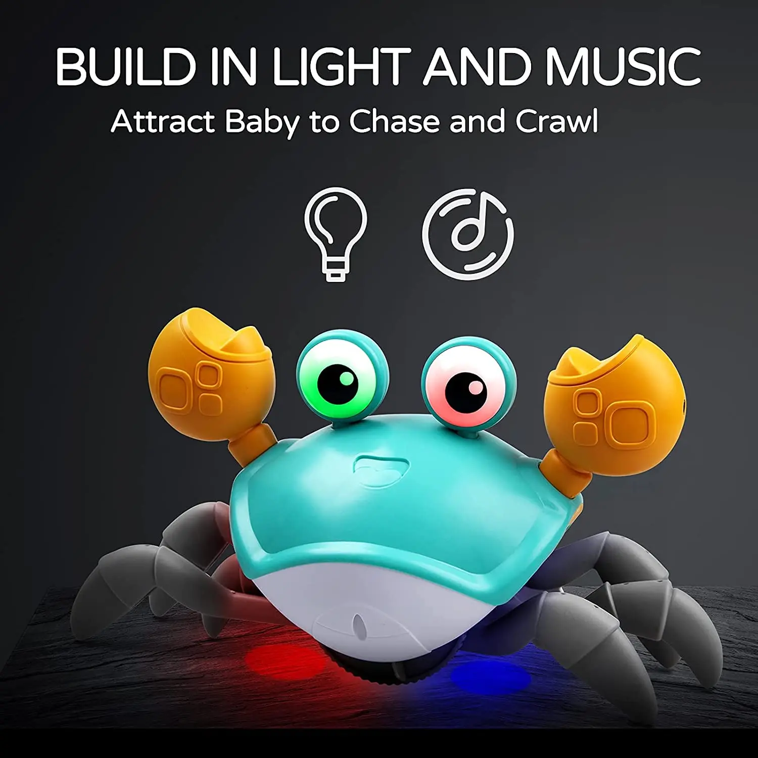 Hot Sell Crawling Crab Toy Light Music Intelligent Sensor Rechargeable ...