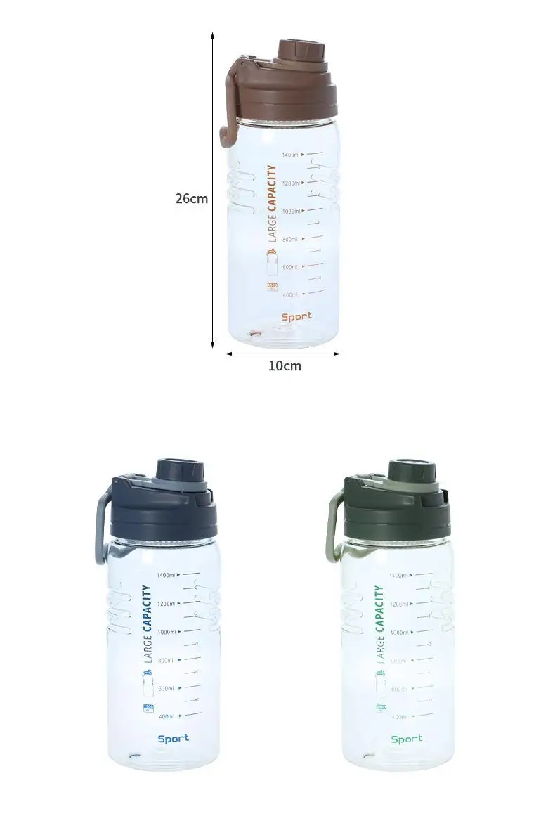 1500 Ml Gym Water Jug Plastic Sports Water Bottle Bodybuilding Gallon