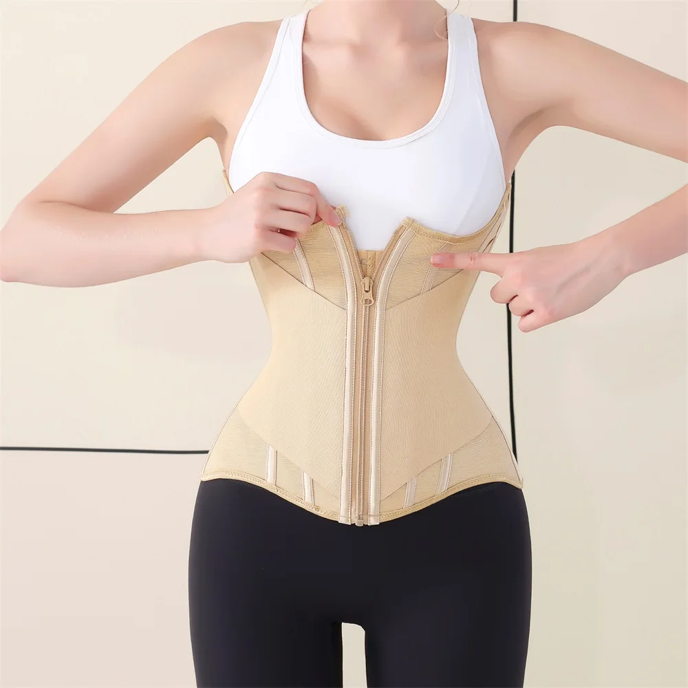 Zipper Waist Cincher Trimmer Wrap Girdle Full Body Corset Waist Trainer Shapewear Trimmer Shaping Tummy Control Shaper for Women manufacture