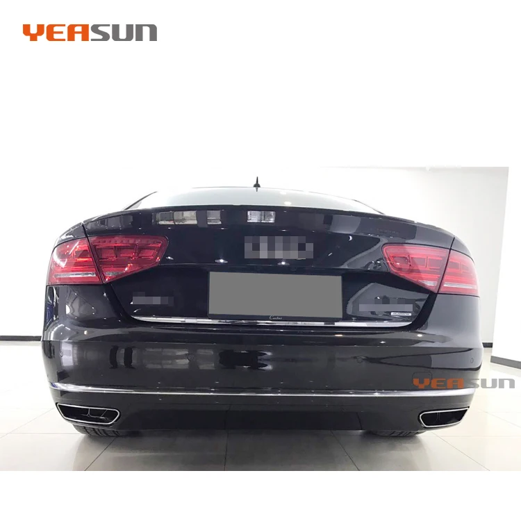 Facelift W12 Rear Diffuser D4 Facelift Bumper for audi A8 D4 2011 2012 2013 2014