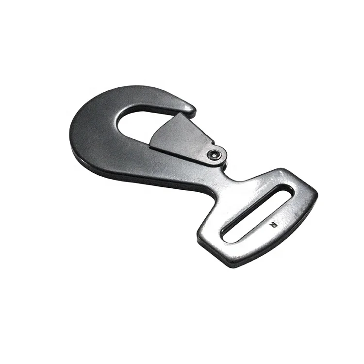KINGROY 2 Inch 50mm Black Metal Fittings Snap Latch Hooks for Tie Down Webbing Straps