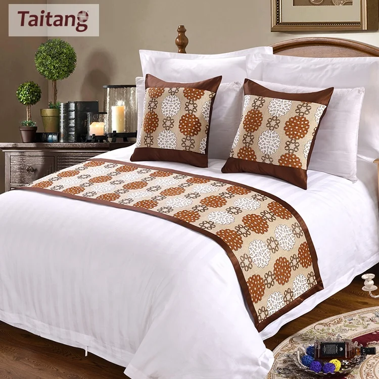Taitang OEN оптовая продажа с фабрики Отель 3 см белая полоса плоский лист белый пододеяльник наборы для ухода за кожей отель