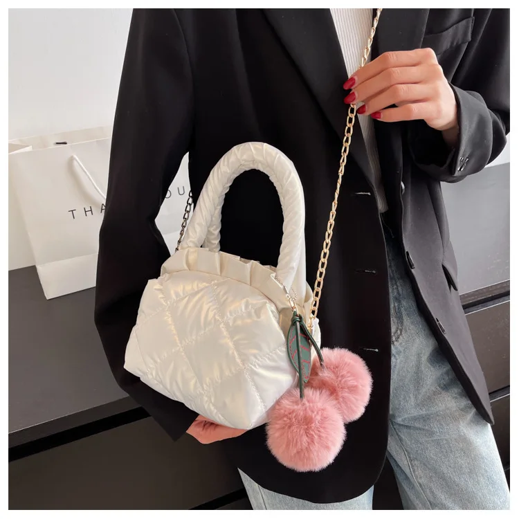 Luxury French Design Soft down Crossbody Bag Waterproof