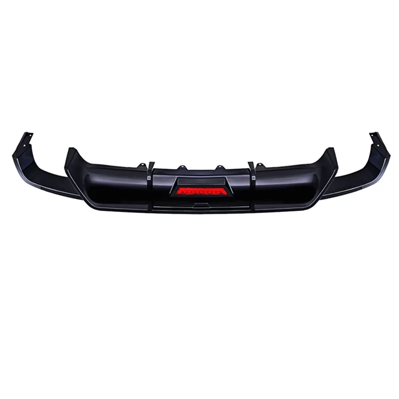 Car Rear Bumper Diffuser Lip With Led For Toyota Camry Sport Se Xse