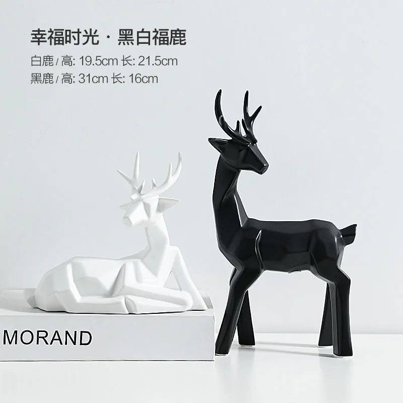 Nordic creative factory direct resin crafts deer home decoration