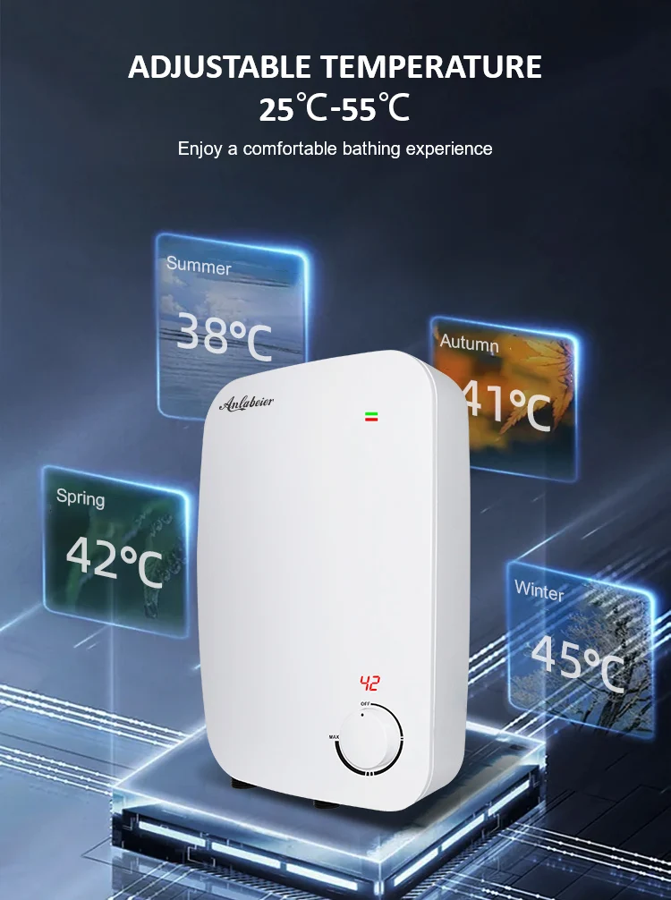 Bathroom Hot Water Instant Tankless Cheap Price 220v 4500w Shower Heater  Water Heater Electric