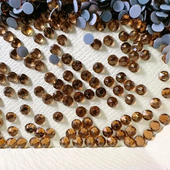 Wholesale 1440pcs SS20 (4.6-4.8mm) Flat Back Smoked Topaz Rhinestones Loose 2088 for Nail Art & DIY Crafting