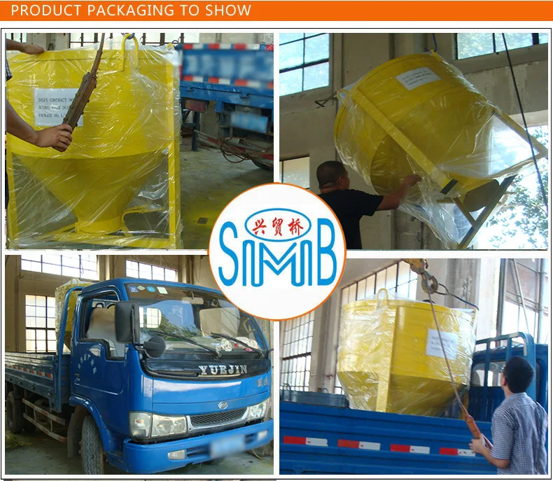 Square Shape Self Transporting Concrete Bucket