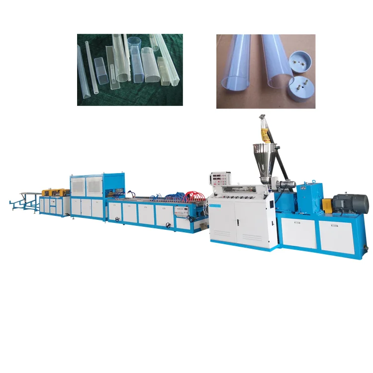 PC Profile LED Tube Light Making Machine for Extruding T3 T5 T8 Different Shapes Two Colors Lampshades