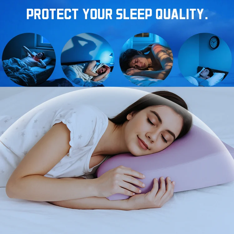 Factory Sale Ergonomic Support Cervical Neck Pillow Memory Foam for Side Back Stomach Sleepers with Pillowcase