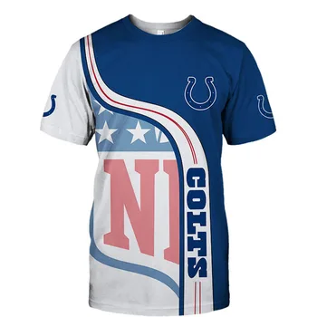 Wholesale Sudadera NFL Football Team T-shirt 3D Print Short Sleeve Summer  Casual Baseball Tops nfl jersey From m.