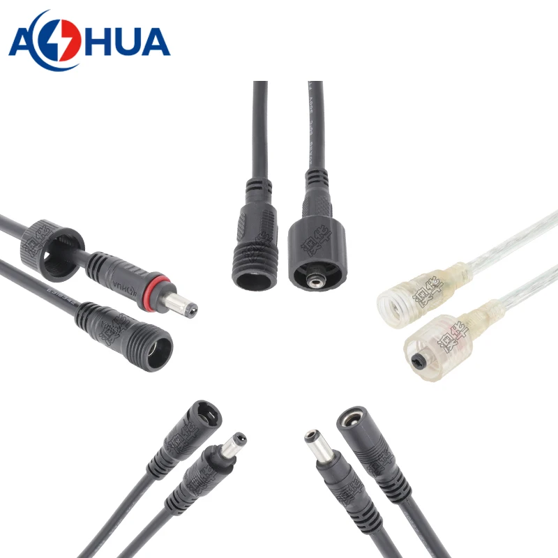 AOHUA IP65 Waterproof Male Female M13 2 Pin Dc Connector Plugs for Led Lighting
