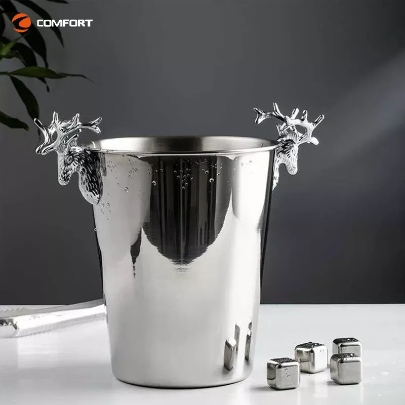 Luxury Custom Large Stainless Steel Bar Champagne Beer Wine Bottle