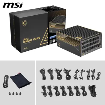 For MEG Ai1600T PCIe5 Fully Modular Gaming Desktop Power Supply Dual 12V-2x6 Cables Copper Material in Stock