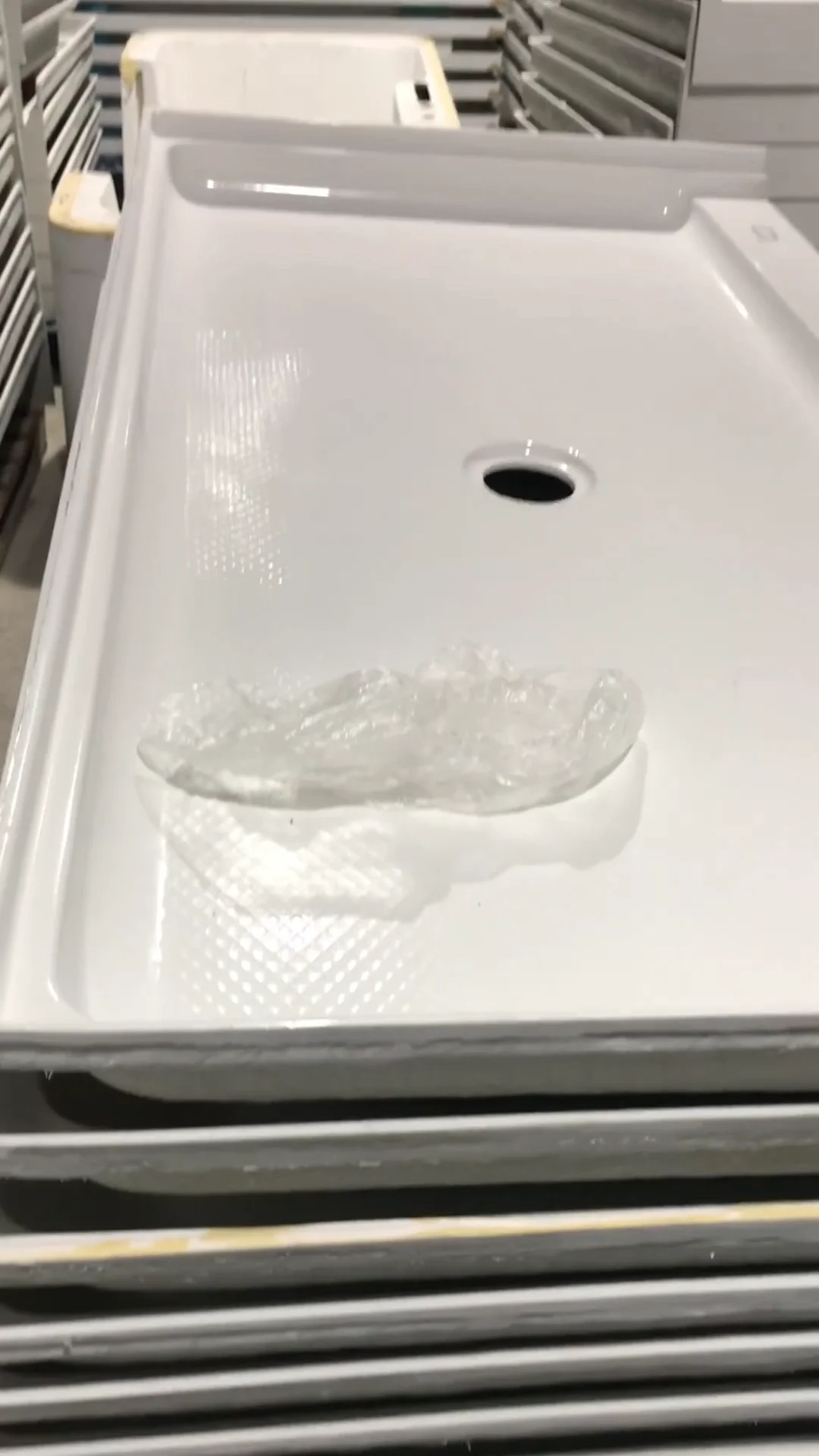 Bathroom Acrylic Shower Base Shower Tray For Tempered Glass Shower Door