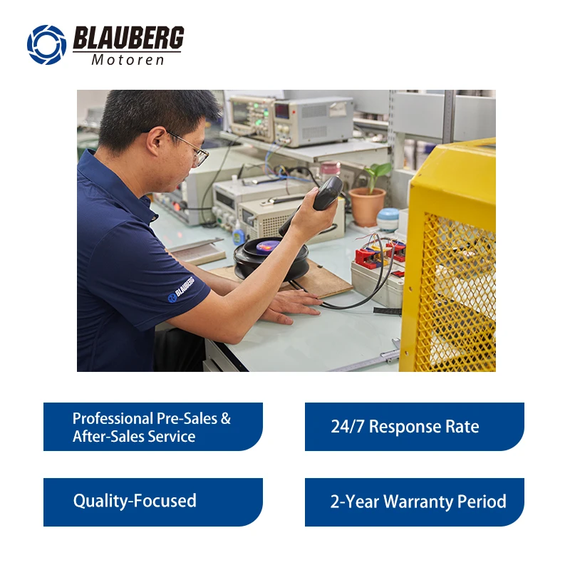Blauberg Customizable AC Radial Backward Curved Squirrel Cage Fans Hydraulic Reversing Centrifugal Separator Plastic Impeller