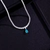 real solid 10k gold lab diamond necklace