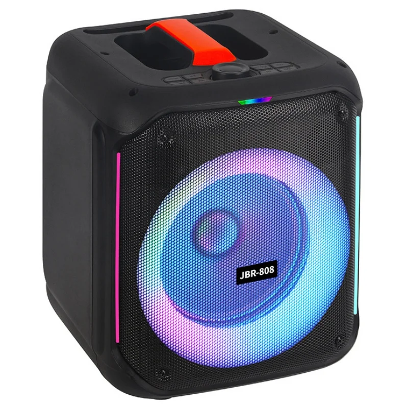 JBR-808 Subwoofer Pa System Bt Sets Karaoke Sound Box Caixa De Som Inch  Outdoor Portable Blue Tooth Speaker