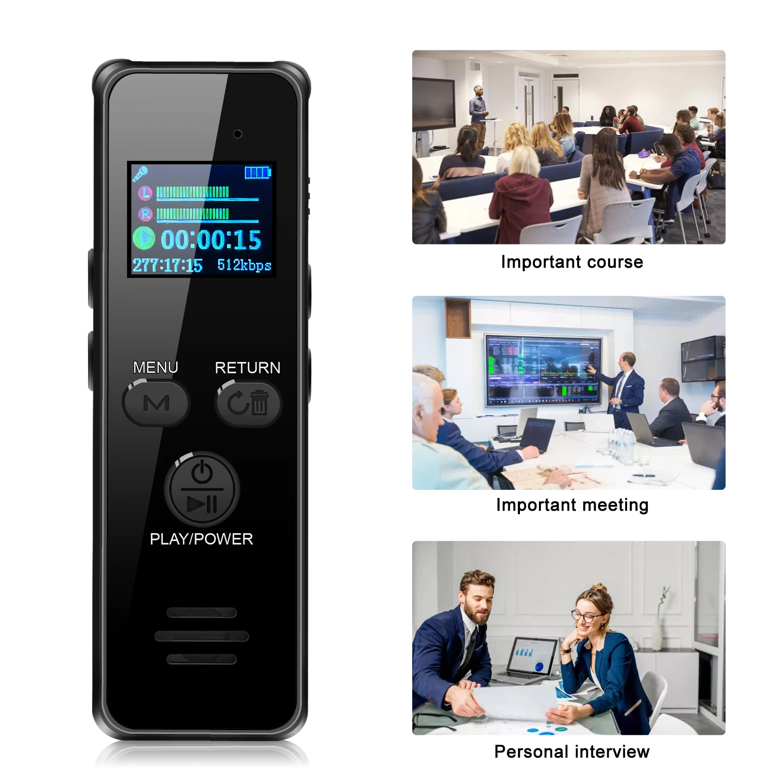V59 Digital Voice Audio Recorder - Smart Noise Reduction