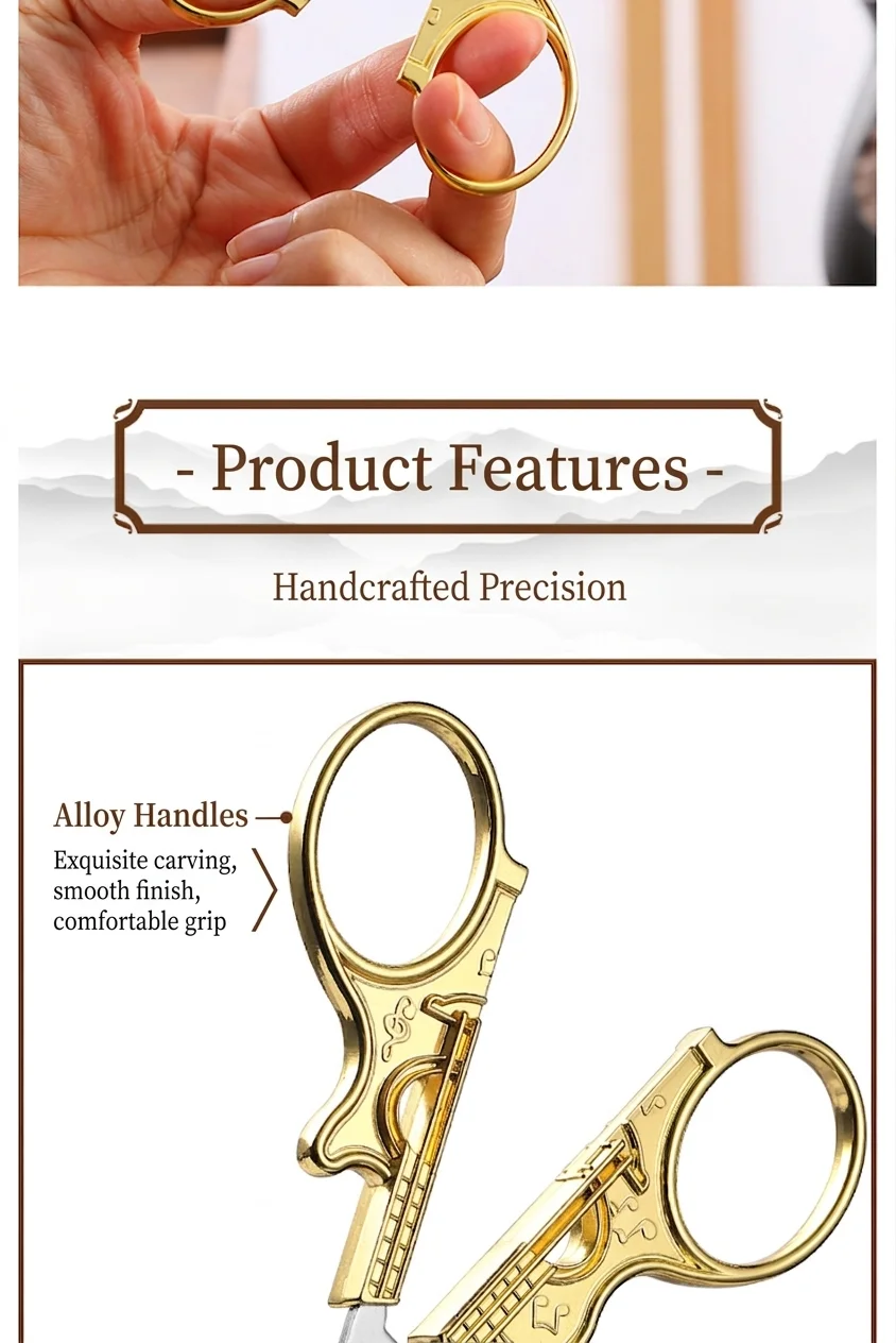 Sharp thread snip scissors for embroidery and craft use