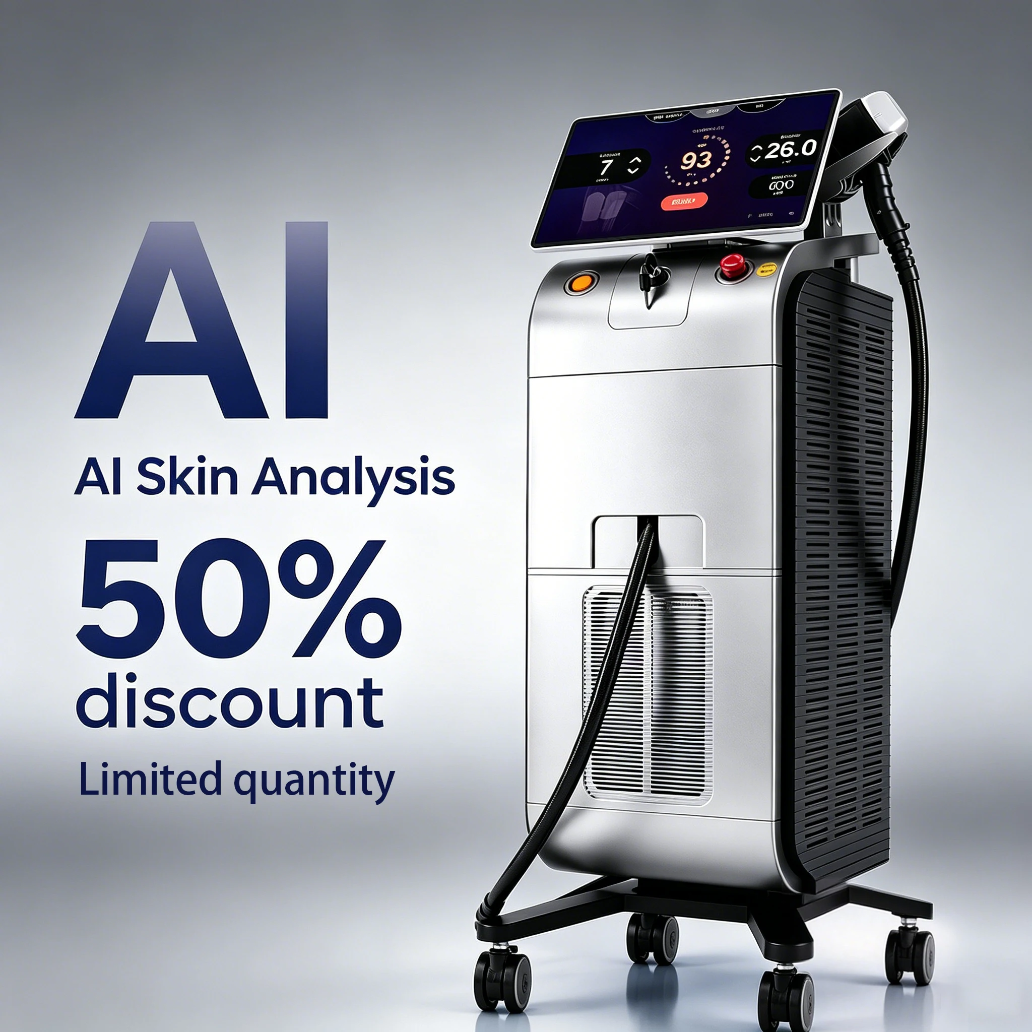 2026 Newest High Power 3 Years Warranty Diode Laser 808 nm Ice Cooling 4 Wavelength Laser Diode Laser Hair Removal Machine Price