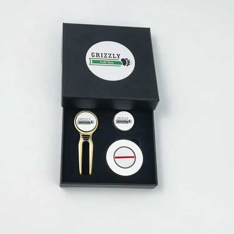 Custom Design Golf Accessories Gifts Box With Golf Divot Tool Ball Marker factory