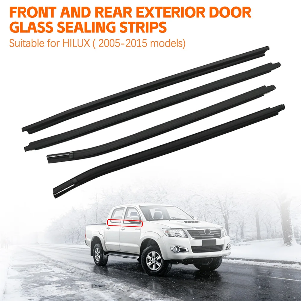 Auto Spare Parts Window Glass Seals Door Weather Strip 68161-0K010 68162-0K010 for toyota HILUX GGN# KUN#  LAN# TGN# 2005-2015