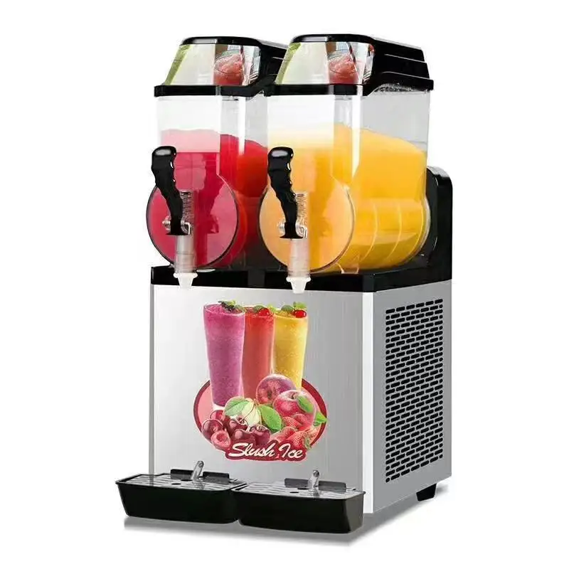 3 Tanks Ice Slush Machine Snow Melting Commercialfrozen Drink Slush Machine