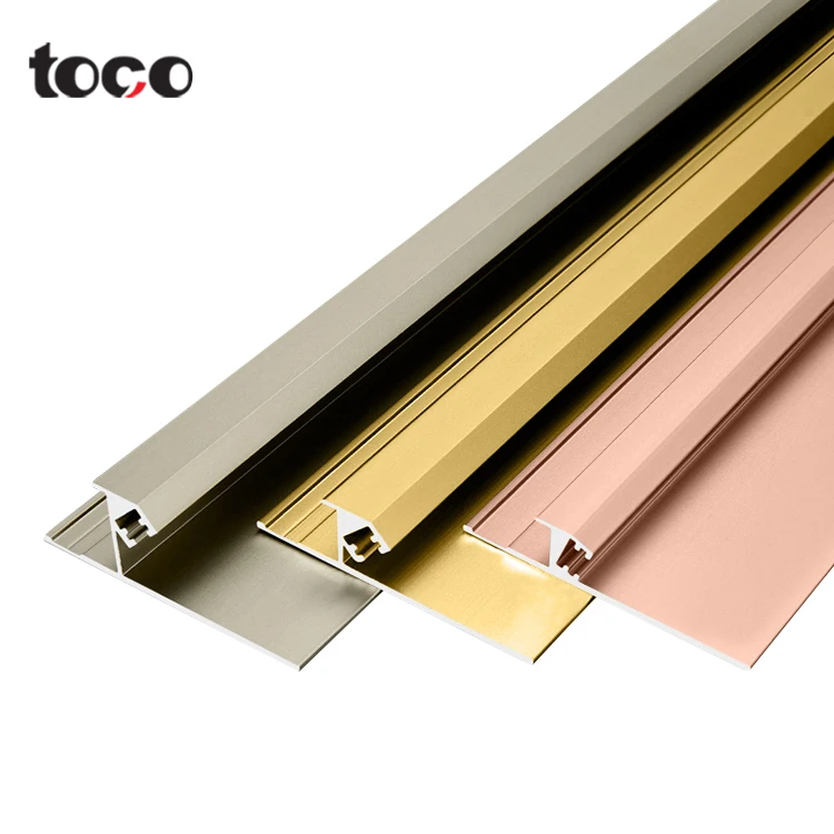 TOCO Customized High Quality LED Aluminum Skirting Boards with Floor Trim Illuminated Aluminum Profile