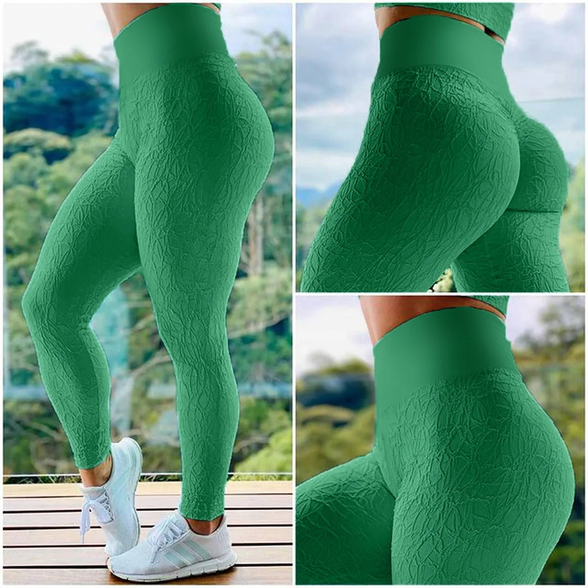 Ersazi Clearance Butt Lifting Leggings for Women Fashion Casual Women Solid  Span Ladies High Waist Tight Stretchy Trousers Yoga Pants Capris No  Boundaries Leggings 3- Green XXL 