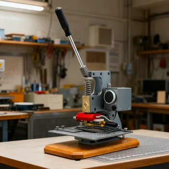 Digital Hot Foil Stamping Press Machine for Leather Tags Pencils Paper Cards Gold Foil Printing and Logo Embossing