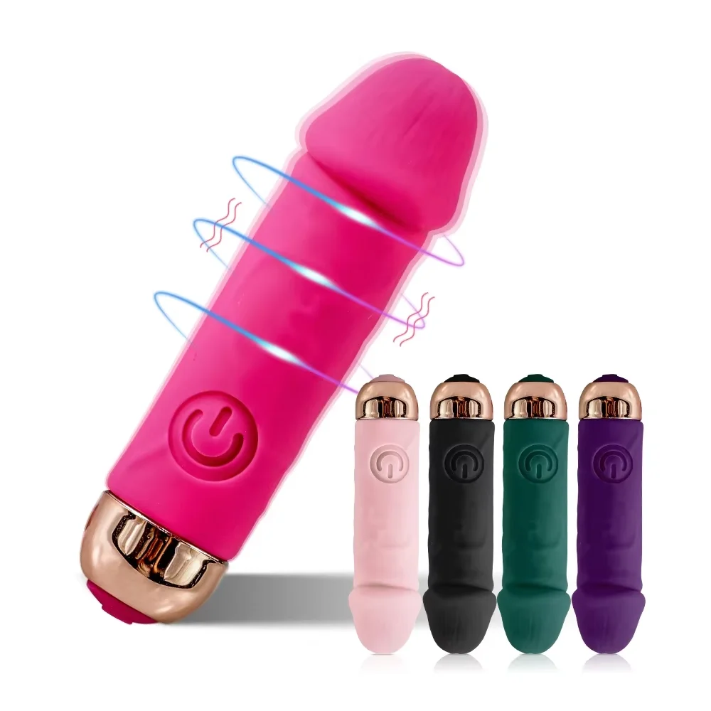Vagina Clitoral Stimulator Female Sex Toys Silicone G Spot Realistic Dick Vibrating Bullet Mini Vibrator Dildo For Women Girl_voghion.com