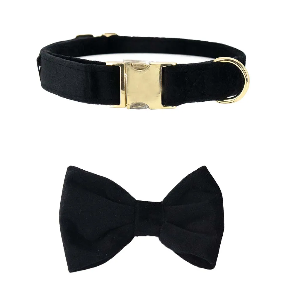 Dog Collar Luxury Custom Logo Dog Leash Harness Collar Velvet