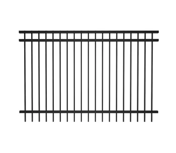 Black Welded Powder Coated Steel Flush Top Fence Good Fence Price Qquare Tube Metal Steel No Dig Fence Panels for Outdoor