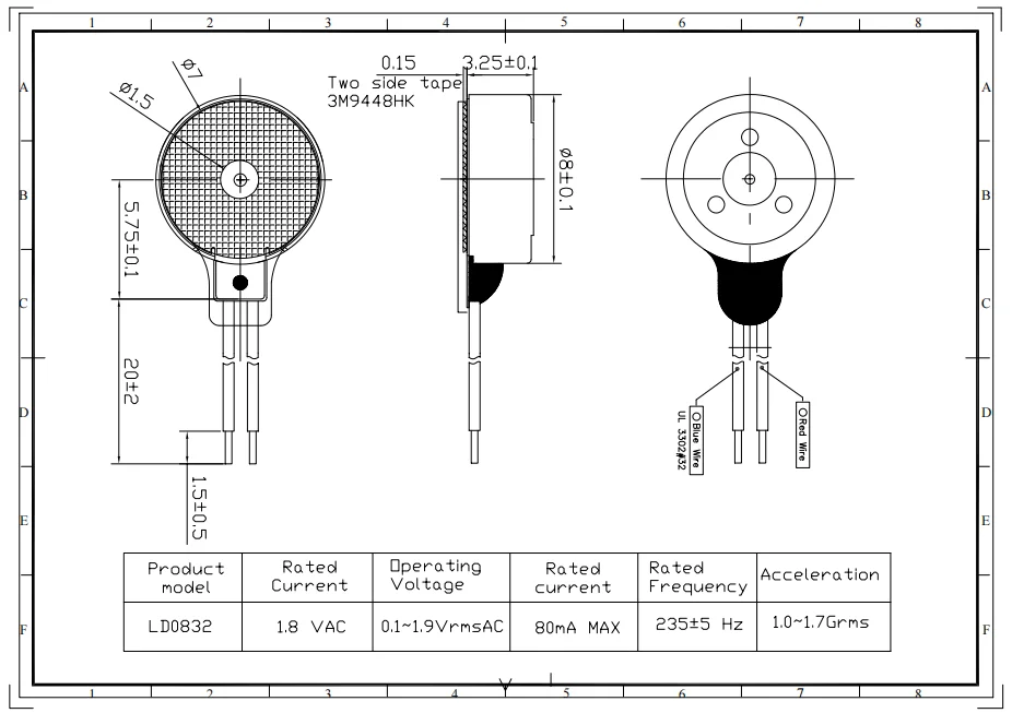 Linear Motor, 8mm*3.2mm, Micro Motor, LCM-0832AA - detail 8